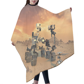 Personality  Perseverance - A Planetary Rover Of The NASA Mars 2020 Mission And Mars Helicopter, Ingenuity, The Purpose Of Which Is To Explore The Martian Jezero Crater..Elements Of This Image Furnished By NASA. Hair Cutting Cape