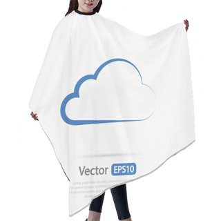 Personality  Cloud Icon,  Flat Design Hair Cutting Cape