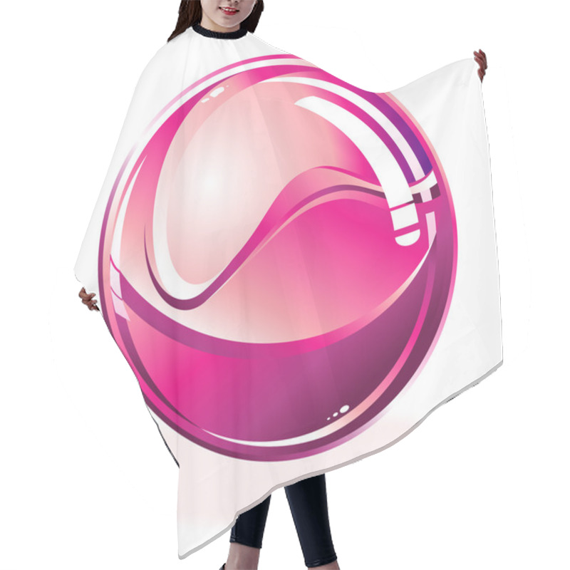 Personality  Purple Glossy Sphere Hair Cutting Cape