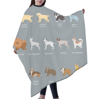 Personality  Dog Breeds Set, Large And Medium Size Hair Cutting Cape