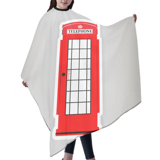 Personality  Phone Booth, Vector Illustration Hair Cutting Cape
