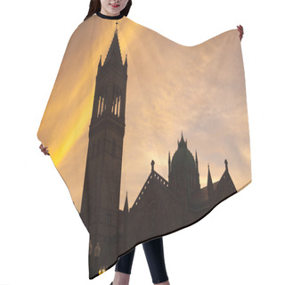 Personality  Silhouette Of Old South Church In Boston, Massachusetts, USA Hair Cutting Cape