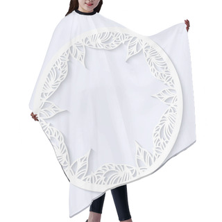 Personality  Floral Paper Frame Hair Cutting Cape