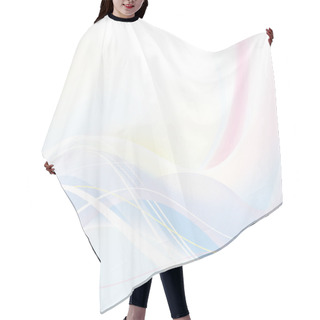 Personality  Abstract Vector Wave Blue And Pink Color Hair Cutting Cape