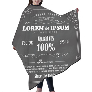 Personality  Vintage Frame Border Hand Drawn Blackboard Banner Vector Illustr Hair Cutting Cape