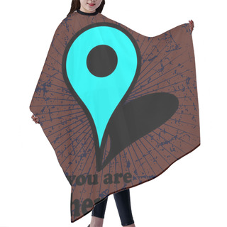 Personality  You Are Here Vector Design Hair Cutting Cape
