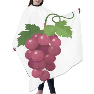 Personality  Red Grapes. Vector Illustration. Hair Cutting Cape