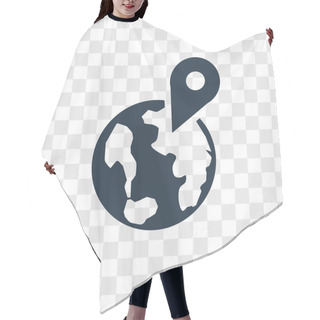 Personality  Map Icon In Trendy Design Style. Map Icon Isolated On Transparent Background. Map Vector Icon Simple And Modern Flat Symbol For Web Site, Mobile, Logo, App, UI. Map Icon Vector Illustration, EPS10. Hair Cutting Cape