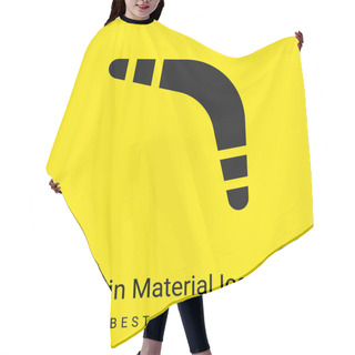 Personality  Boomerang Minimal Bright Yellow Material Icon Hair Cutting Cape
