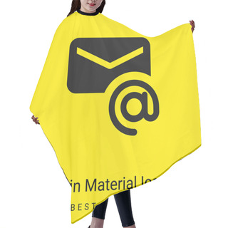 Personality  Address Minimal Bright Yellow Material Icon Hair Cutting Cape