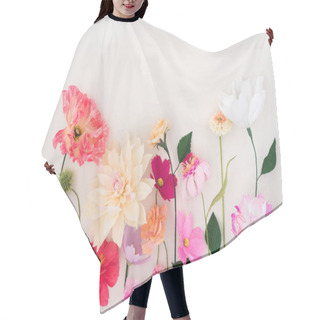 Personality  Crepe Paper Flowers Hair Cutting Cape