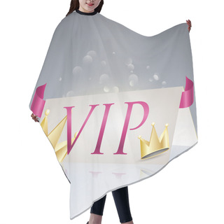 Personality  VIP Card. Vector Illustration. Hair Cutting Cape