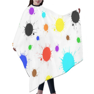 Personality  Colorful Paint Splashes Hair Cutting Cape
