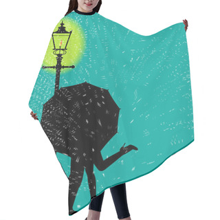 Personality  Lamppost In The Rain Hair Cutting Cape