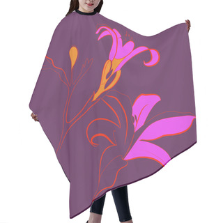 Personality  Abstract Simple Floral Pattern With Copy Space Hair Cutting Cape