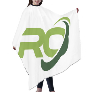 Personality  RO Logo Swoosh Ellipse Green Letter Vector Concept Hair Cutting Cape