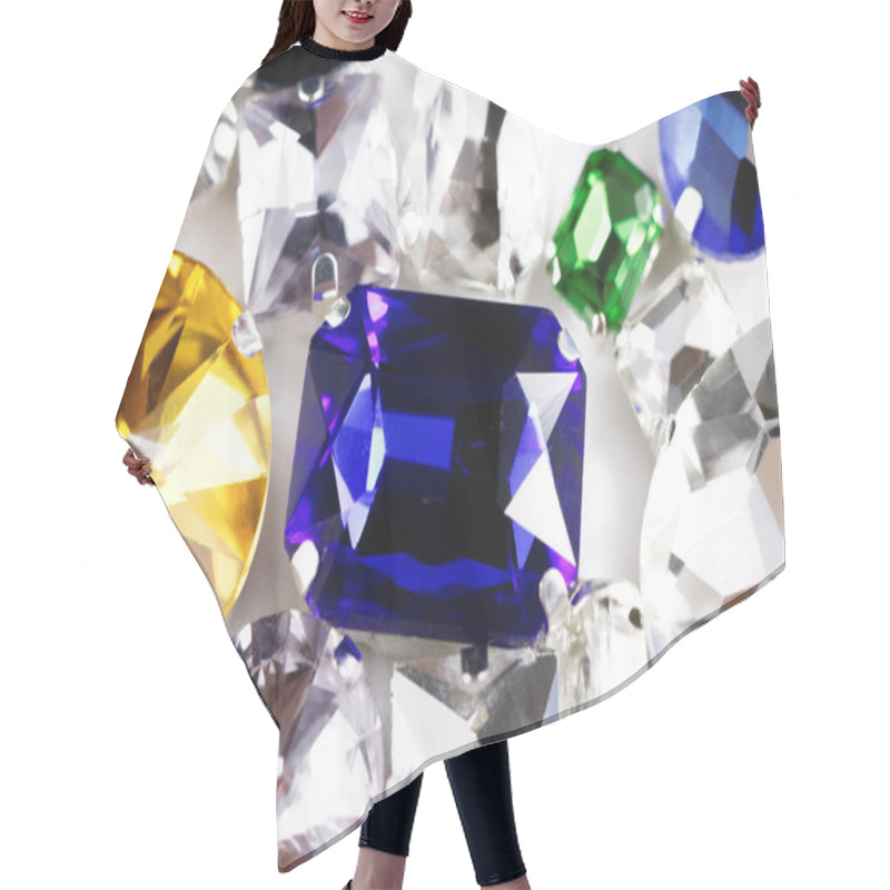 Personality  Large crystal strasses hair cutting cape