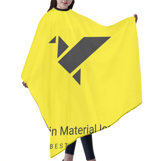Personality  Bird In Flight Origami Minimal Bright Yellow Material Icon Hair Cutting Cape