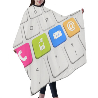 Personality  Contact Us - Keyboard - Colorful Hair Cutting Cape