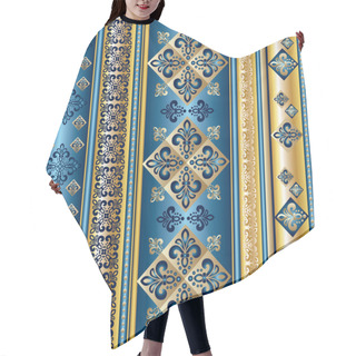 Personality  Blue Royal Lily Seamless Hair Cutting Cape