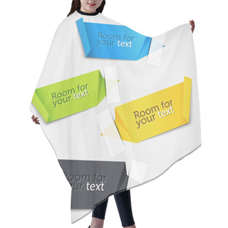 Personality  Set Of Labels Hair Cutting Cape