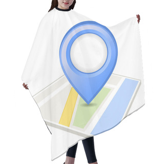 Personality  Blue Pin On Map Hair Cutting Cape