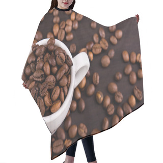 Personality  Cup Of Coffe Beans On A Table Hair Cutting Cape