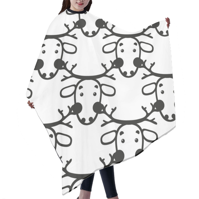 Personality  Minimalist Deer Seamless Pattern Hair Cutting Cape