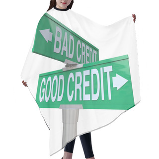 Personality  Good Vs Bad Credit - Two-Way Street Sign Hair Cutting Cape