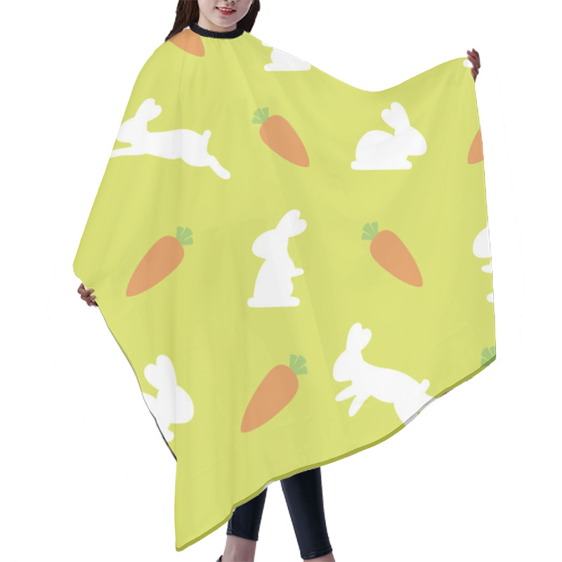 Personality  Seamless Pattern: Bunnies And Carrots Hair Cutting Cape