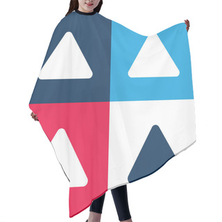 Personality  Bleach Blue And Red Four Color Minimal Icon Set Hair Cutting Cape