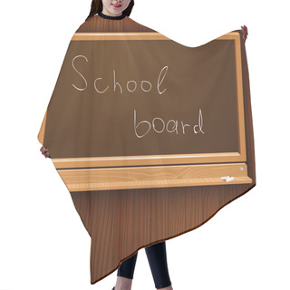 Personality  Vector Illustration Of A School Blackboard. Hair Cutting Cape