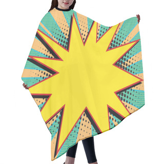 Personality  Yellow Comic Burst Explosion Pop Art Hair Cutting Cape