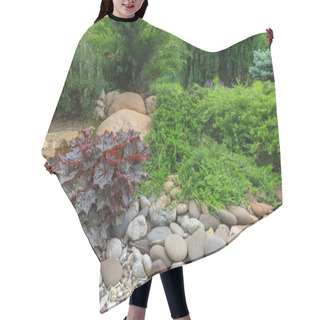 Personality  Composition Alpine Slide Plants And Stones Hair Cutting Cape