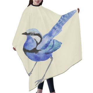 Personality  Bluebird Of Happiness Colourful Watercolor Hair Cutting Cape