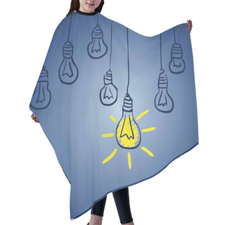 Personality  Innovative Lamp. Idea Concept Hair Cutting Cape