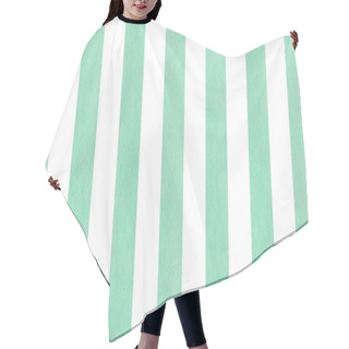 Personality  Watercolor Seafoam Blue Striped Background. Watercolor Geometric Pattern. Hair Cutting Cape