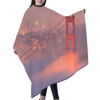 Personality  San Francisco Golden Gate Bridge In Fog Hair Cutting Cape