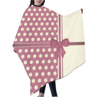 Personality  Polka Dot Background With Bow Hair Cutting Cape