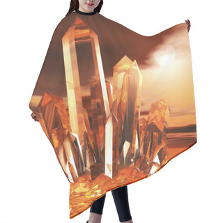 Personality  Digital Illustration Of A Moutain Crystal Hair Cutting Cape
