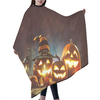 Personality  Candle Lit Halloween Pumpkins Hair Cutting Cape
