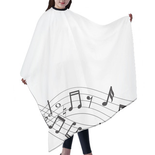 Personality  Music Notes Border Hair Cutting Cape
