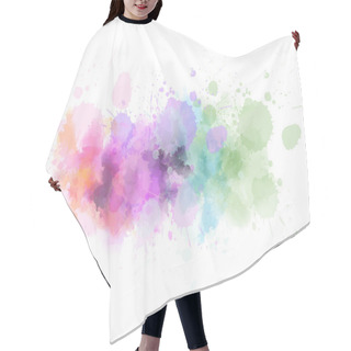 Personality  Pastel Light Watercolor Paint Splash Line. Template For Your Designs Hair Cutting Cape