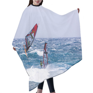 Personality  Windsurfing On Gran Canaria. Hair Cutting Cape