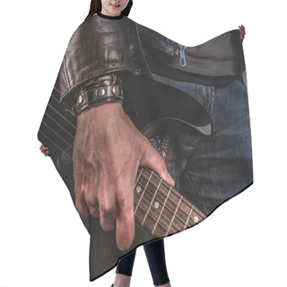 Personality  Rock Guitar Hair Cutting Cape