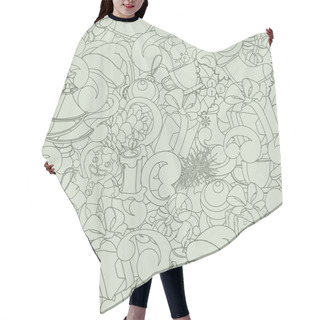 Personality  Christmas Seamless,   Pattern Hair Cutting Cape