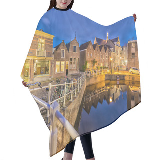 Personality  Homes Of Alkmaar, The Netherlands At Night Hair Cutting Cape