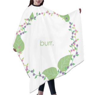Personality  Light Purple Pink Green Thin Wreath Of Burdock Leaves And Flowers Hair Cutting Cape