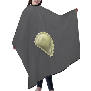 Personality  Top View Of Green Stuffed Ravioli Isolated On Black With Copy Space Hair Cutting Cape