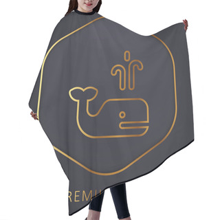 Personality  Blue Whale Golden Line Premium Logo Or Icon Hair Cutting Cape